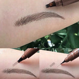 4D Microblading Eyebrow Pen 4 Forks Tip Eyebrow Tattoo Pencil Long Lasting Fine Sketch Liquid Eye Brow Make Up - Reverse Beauty®