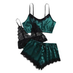 Lucky Green - Lace Satin Loungewear set - Reverse Beauty®