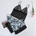 Playing Games - Silk Short Lace Sleepwear - Reverse Beauty®