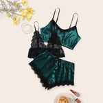 Lucky Green - Lace Satin Loungewear set - Reverse Beauty®