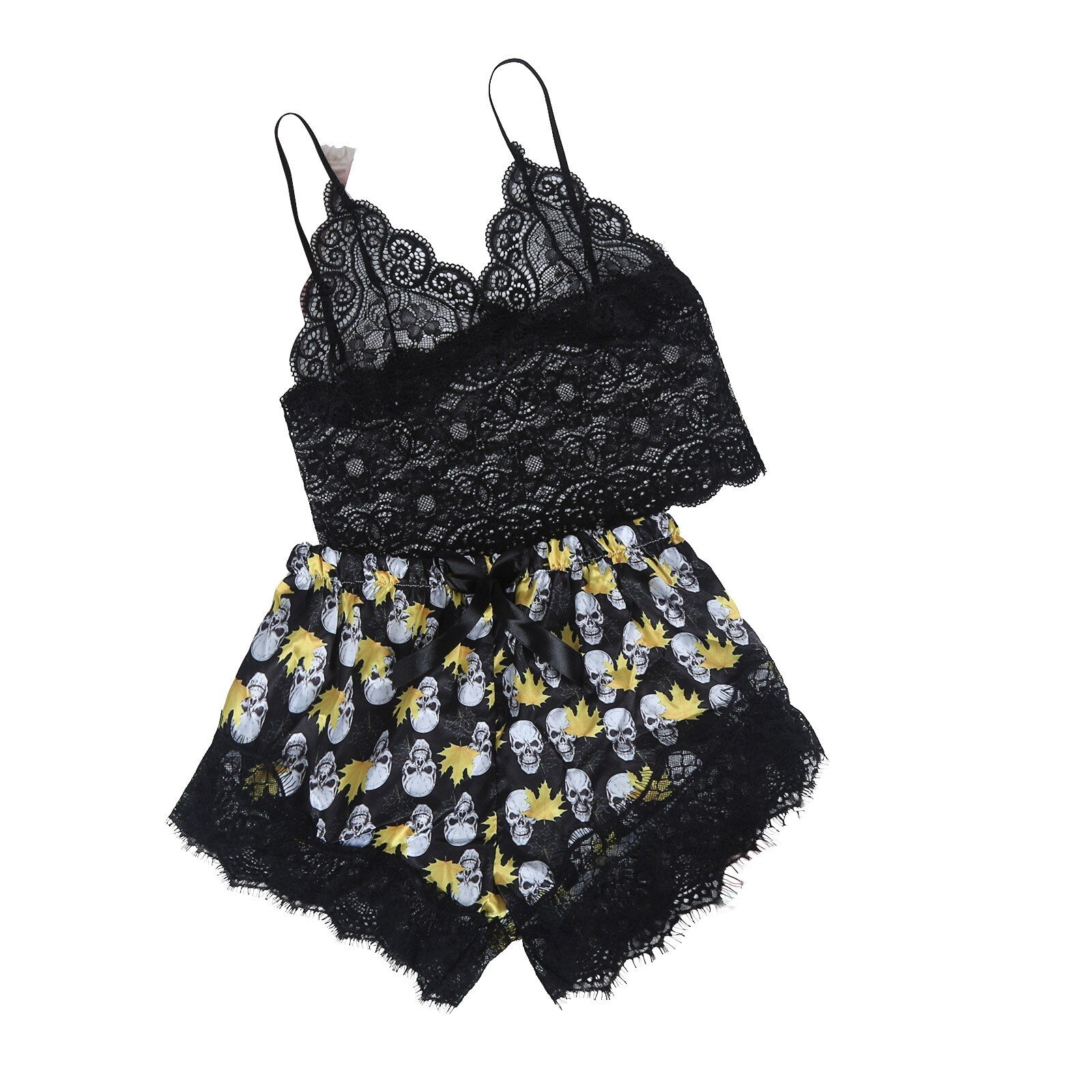 Playing Games - Silk Short Lace Sleepwear - Reverse Beauty®
