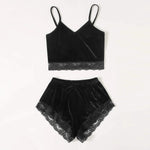 Moon & Black - Lace Cotton Pajama Sets - Reverse Beauty®