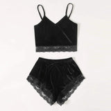 Moon & Black - Lace Cotton Pajama Sets - Reverse Beauty®