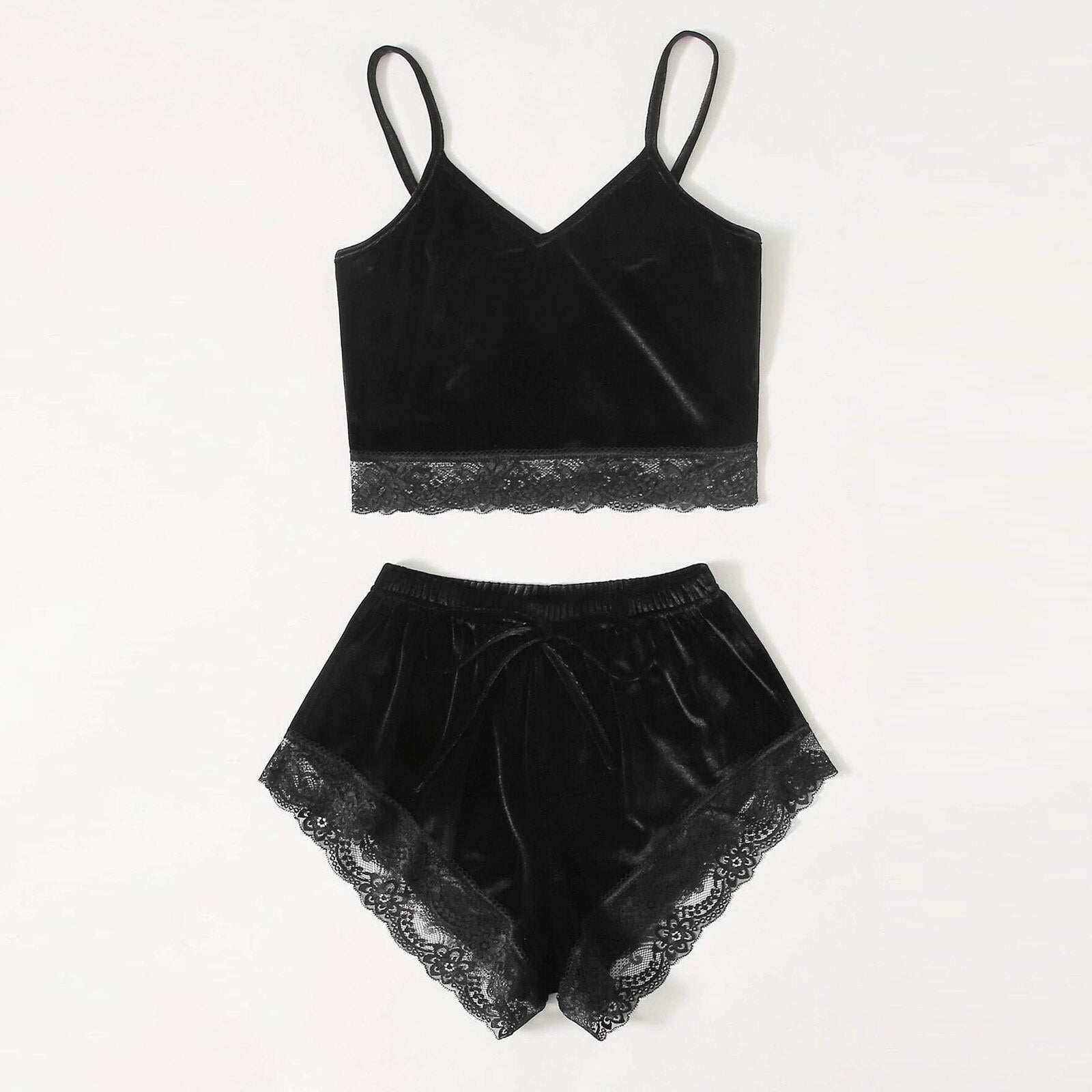 Moon & Black - Lace Cotton Pajama Sets - Reverse Beauty®