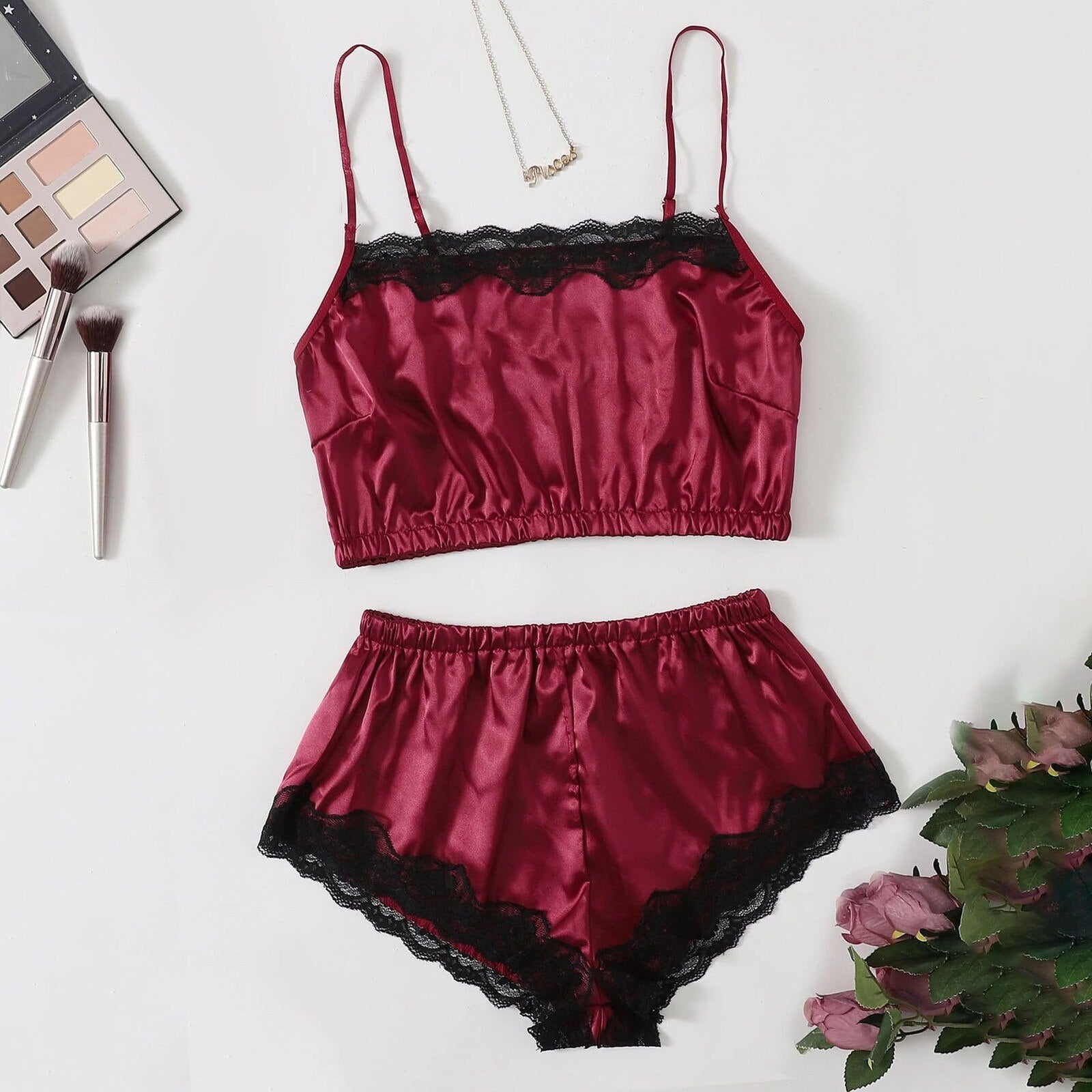 Caught Blushing - Deep Lace Loungewear - Reverse Beauty®