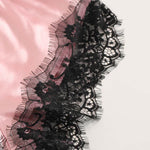 Soft Peaches - 3PC Lace Satin Sleepwear - Reverse Beauty®