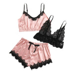 Lucky Green - Lace Satin Loungewear set - Reverse Beauty®