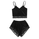 Moon & Black - Lace Cotton Pajama Sets - Reverse Beauty®