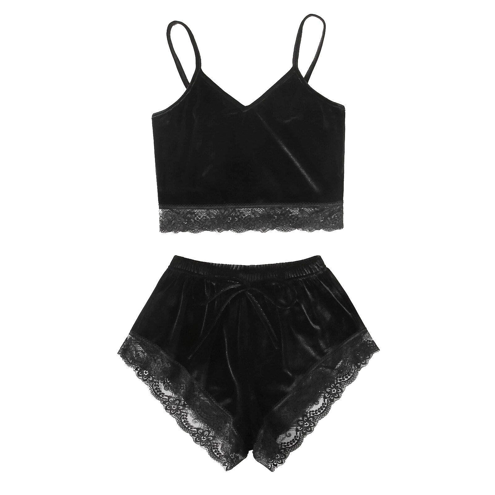 Moon & Black - Lace Cotton Pajama Sets - Reverse Beauty®