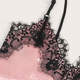 Soft Peaches - 3PC Lace Satin Sleepwear - Reverse Beauty®