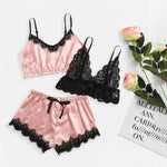 Lucky Green - Lace Satin Loungewear set - Reverse Beauty®