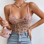 Floral Bandage Lace Embroidery Corset - Reverse Beauty®