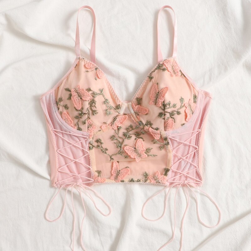 Floral Bandage Lace Embroidery Corset - Reverse Beauty®