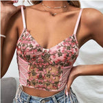 Floral Bandage Lace Embroidery Corset - Reverse Beauty®