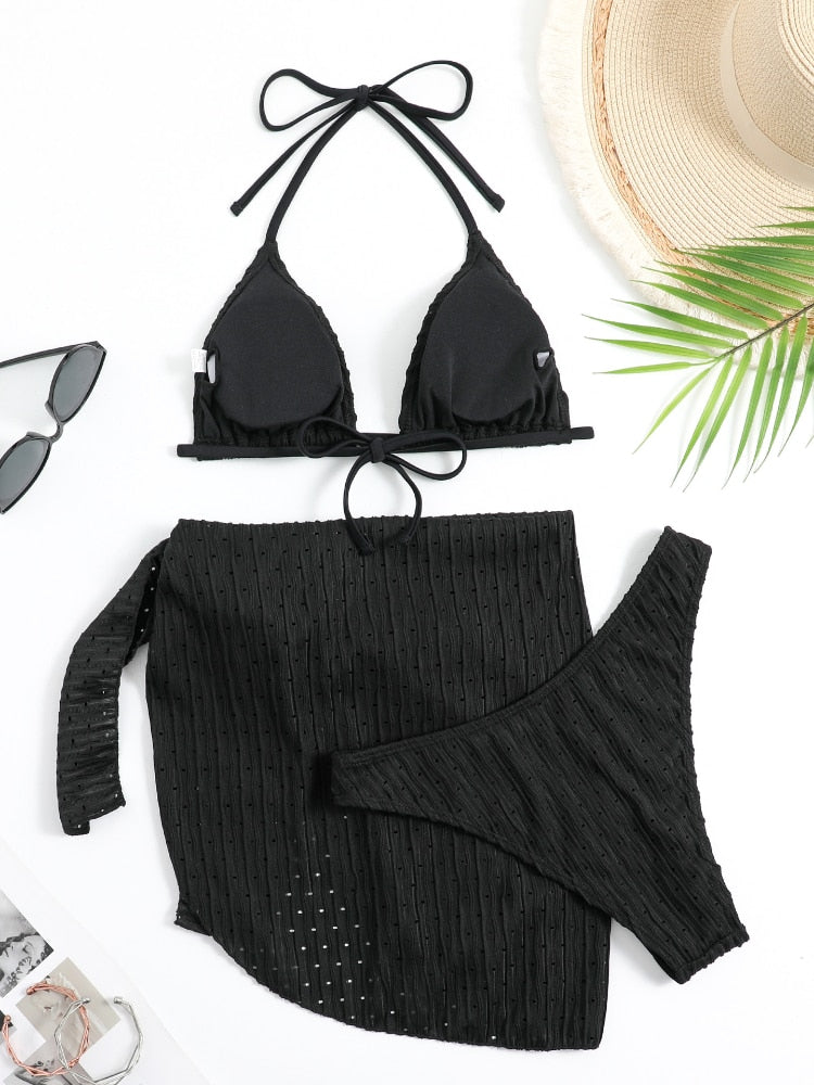 Ribbed Up: 3 Pieces Bikini Set - Reverse Beauty®