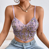 Floral Bandage Lace Embroidery Corset - Reverse Beauty®