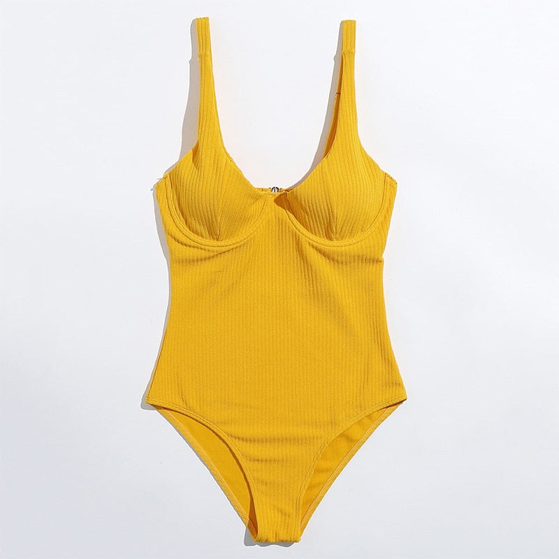 Independent Woman: Solid One Piece Swimsuit - Reverse Beauty®