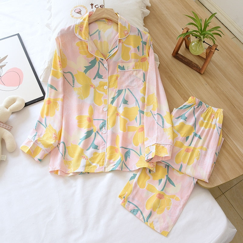 Peach Long-sleeved Trousers Set - Reverse Beauty