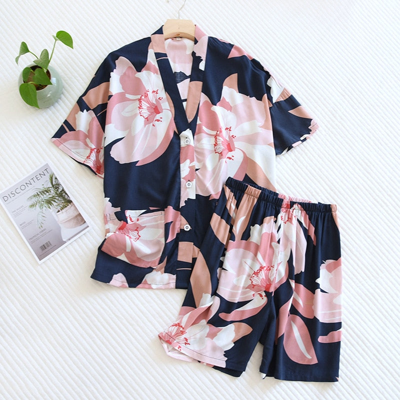 Elegant Soft Viscose Loose Pajamas - Reverse Beauty