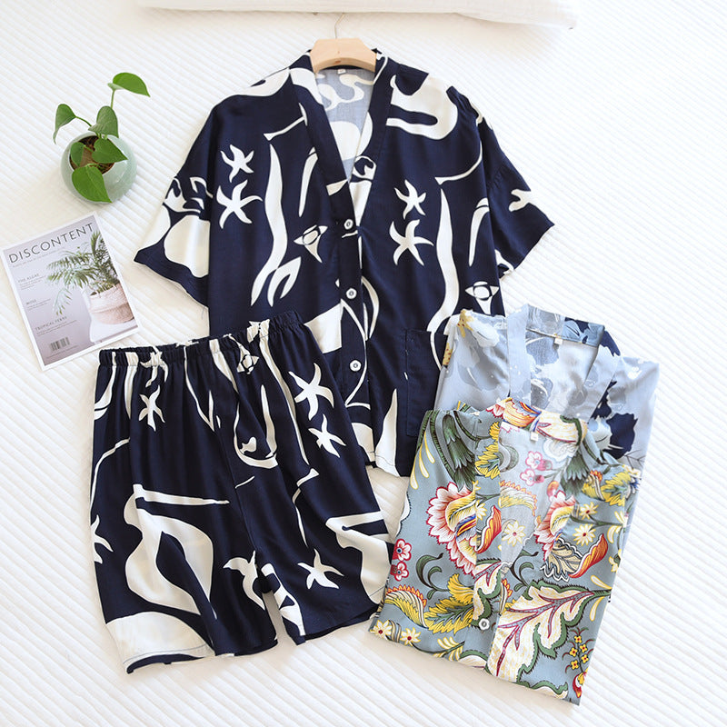 Starry Soft Viscose Loose Pajamas - Reverse Beauty