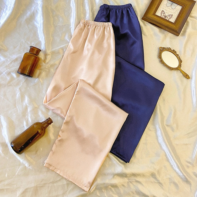 That Autumn Feeling: 2 Pcs Satin Loose Trouser - Reverse Beauty®