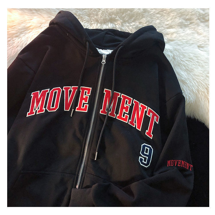 Simple Letter Print Hoodie - Reverse Beauty