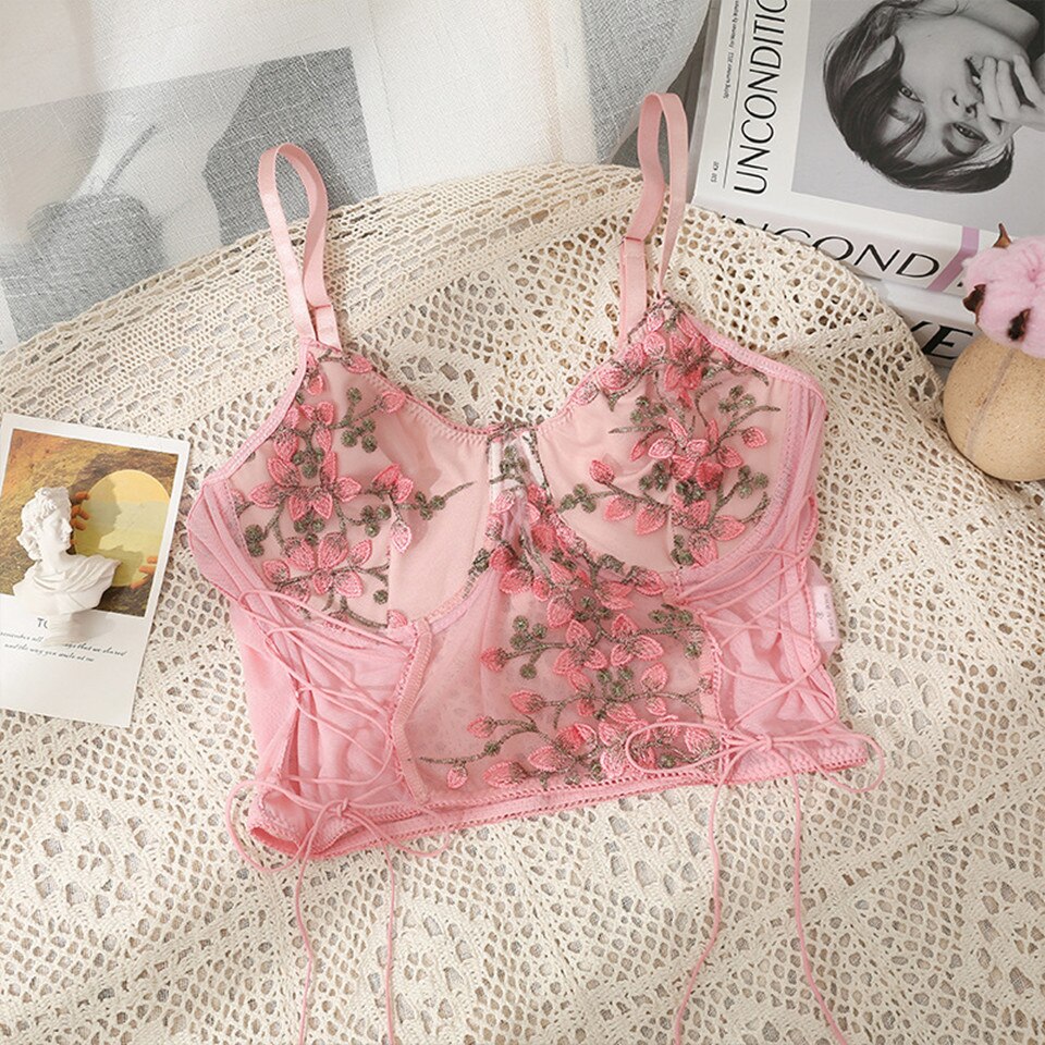 Floral Bandage Lace Embroidery Corset - Reverse Beauty®