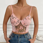 Floral Bandage Lace Embroidery Corset - Reverse Beauty®