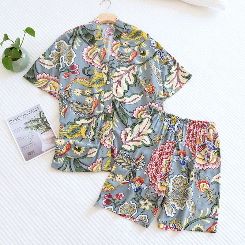 Forest Soft Viscose Loose Pajamas - Reverse Beauty