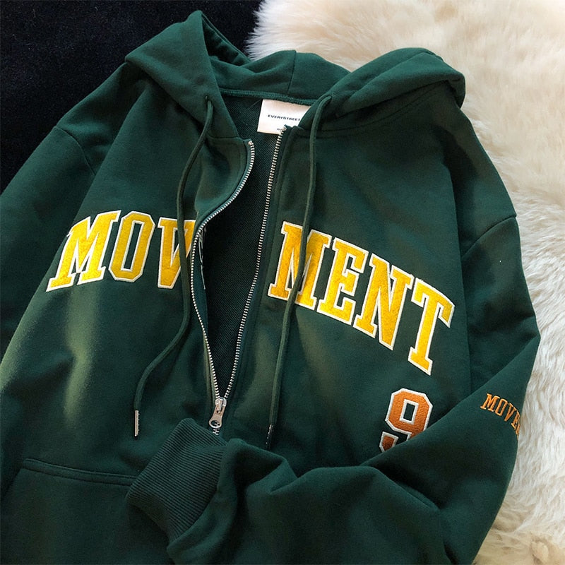 Simple Letter Print Hoodie - Reverse Beauty