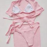 Mrs. Classy: Ribbed Halter Bikini - Reverse Beauty®