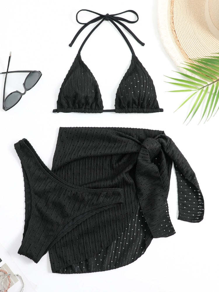 Ribbed Up: 3 Pieces Bikini Set - Reverse Beauty®