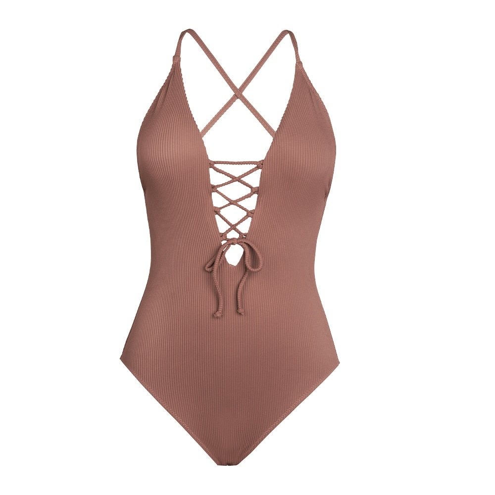 Solid Shaping One-piece Swimsuit - Reverse Beauty®
